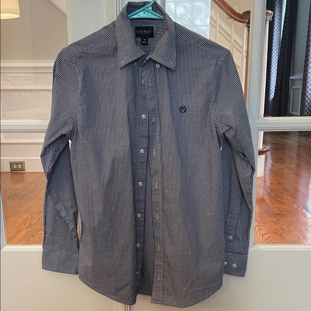Polo Ralph Lauren Navy Checkered Button Down Shirt